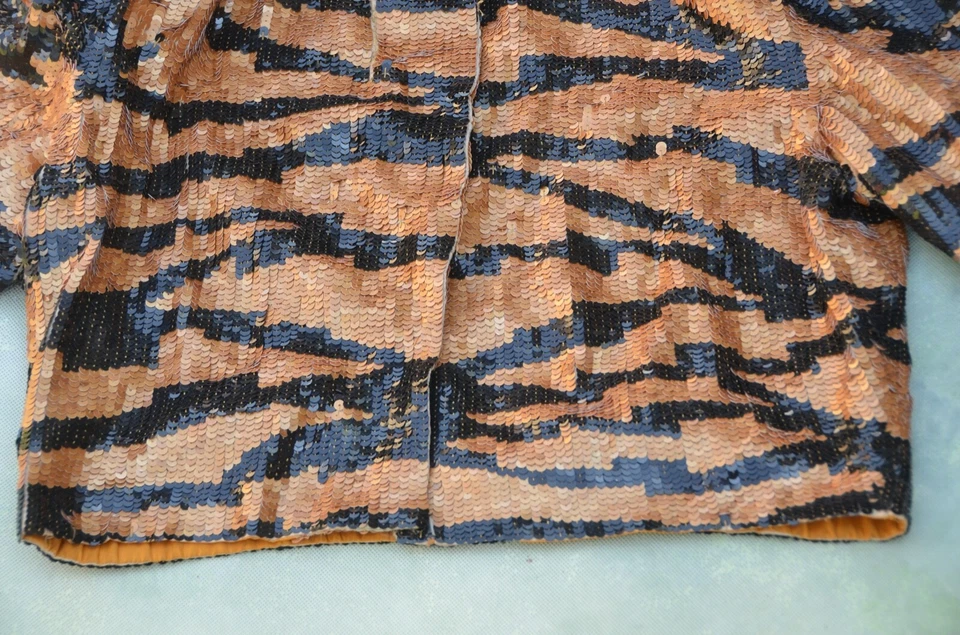 Blazer chaqueta de noche para mujer Maple Brand con cuentas pesadas talla L. Foto 3 de 4