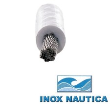 CAVO FUNE IN ACCIAIO INOX AISI 316 RIVESTITO IN PVC BIANCO - VENDITA AL METRO