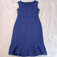 Ann Taylor Purple Dress With Ruffle Trim, Sleeveless. Size 4