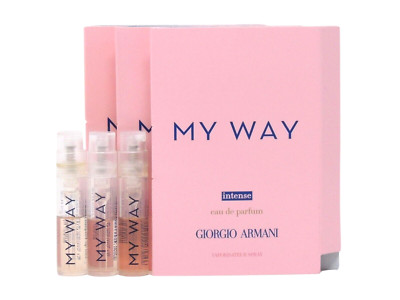 GIORGIO ARMANI MY WAY INTENSE EDP 1.2ml .04fl oz x 3 PERFUME SPRAY SAMPLE VIALS