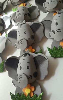 10pcs 4 Baby Shower Safari Jungle Elephant Animal Decorations