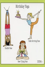 Birthday Yoga Funny Birthday Card - Greeting Card by Nobleworks