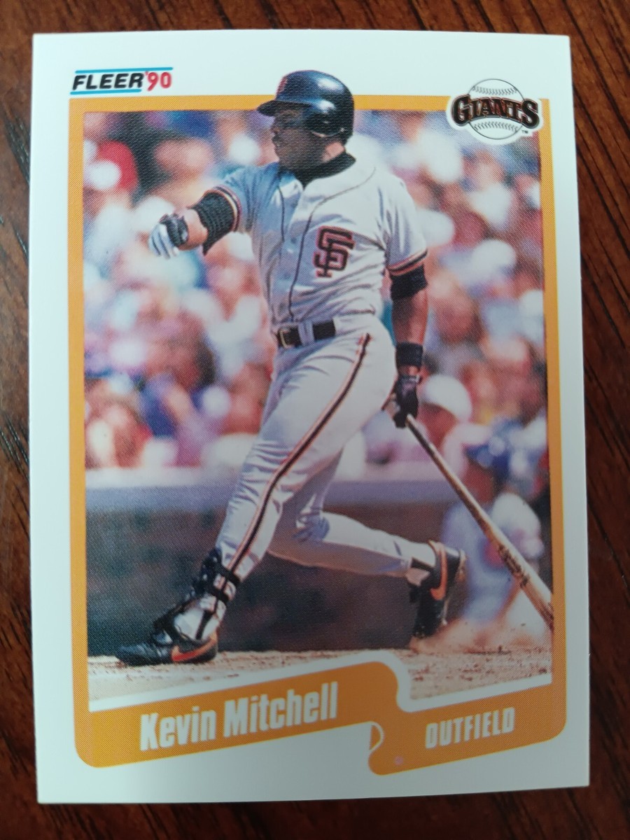 【PSA鑑定付き直筆サイン】1990 FLEER Ｗ．クラーク／Ｋ．ミッチェル KEVIN MITCHELL SAN FRANCISCO GIANTS 1990 FLEER BASEBALL CARD #65