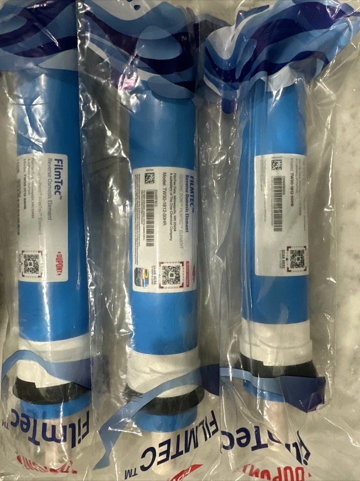 Elemento de ósmosis inversa genuino Dupont Filmtec TW30-1812-50HR 50 GPH  Foto 3 de 4