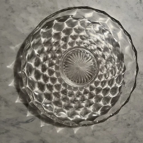 Vintage Fostoria American Clear Crystal Torte Plate 13 1/2