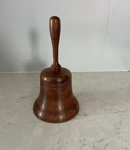 Vintage Wooden Edison Diller 1983 Musical Bell Plays It's A Small World - Picture 4 of 5