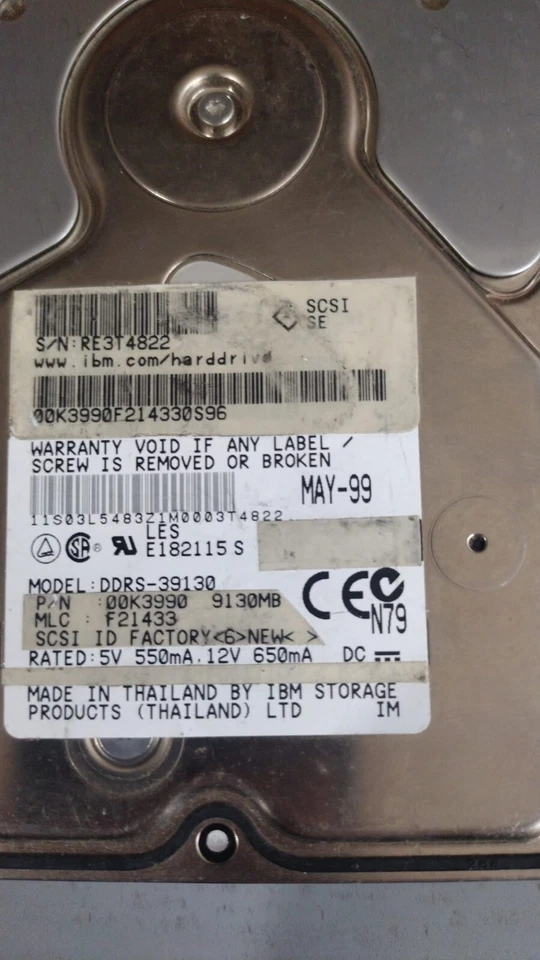 9GB IBM DDRS-39130 Genuine SGI P/N 064-0076-001 3.5" SCSI LVD SE 80-pin SCA - Image 2 of 3