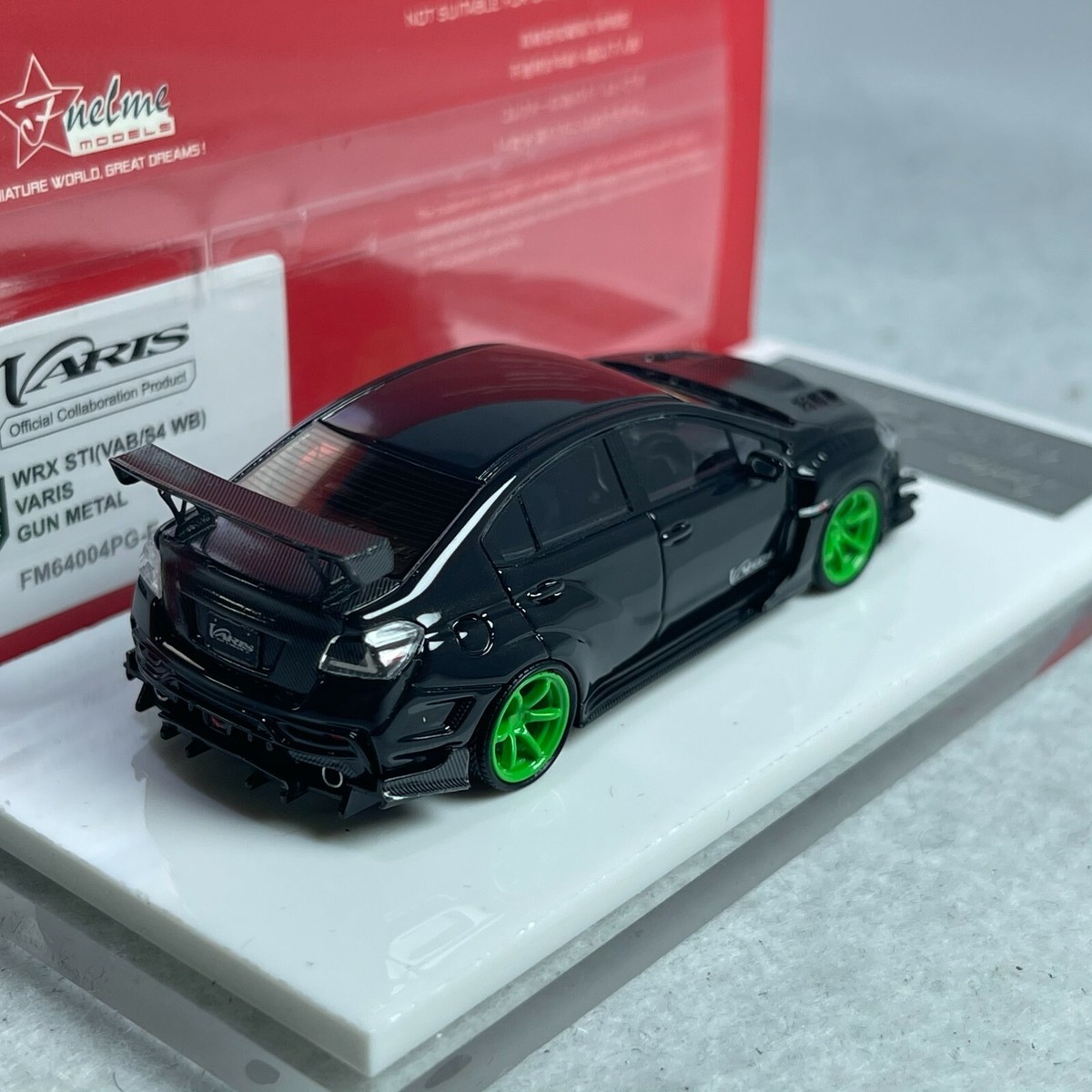 1/64 Fuelme VARIS Subaru WRX STi VAB S4 Black with Green Wheel | eBay