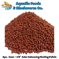 8-lbs 3mm Color Enhancing Floating Pellets for Cichlids, Tropicals, Koi & Pond.