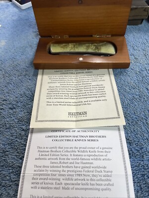 Pocket Knife & Case Wildlife Wolf Ltd Ed. Hautman Brothers Stainless steel
