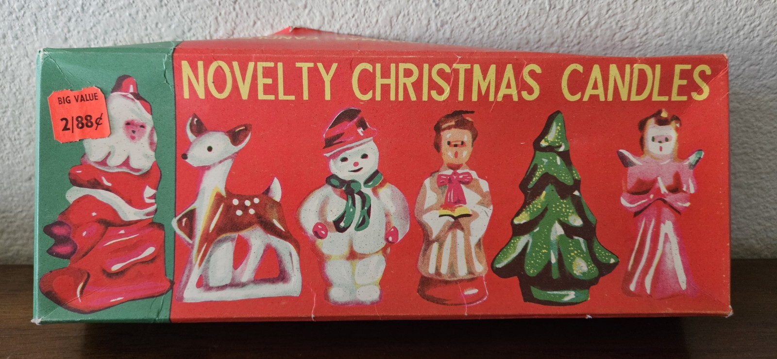 VTG 1950s Gurley Novelty Co Candles & Made in Japan 6 Candle Lot w/ Box