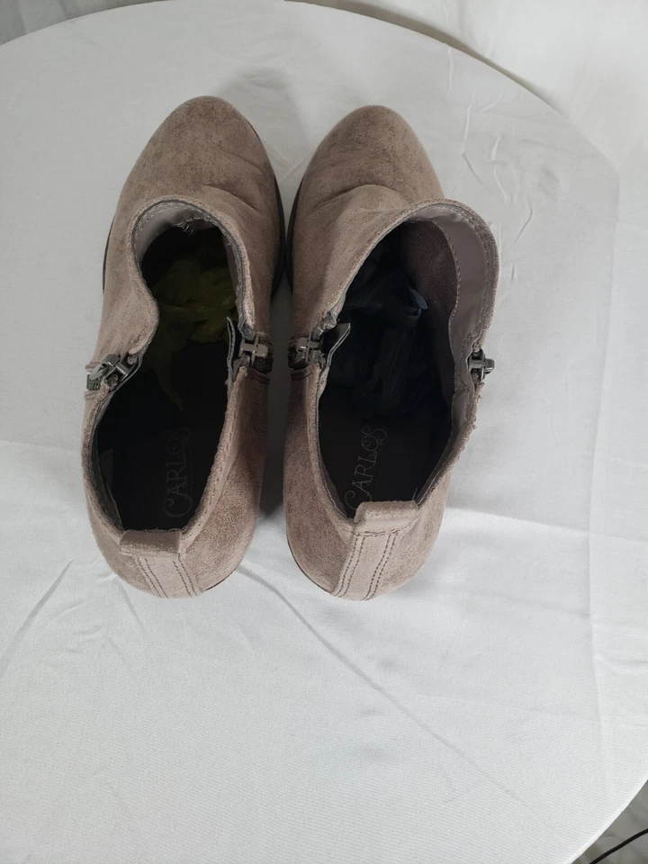 Carlos Brown 脚踝短靴带侧拉链,尺寸 7.5M — 第 3/4 张图片