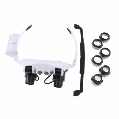 10X-25X ABS Portable Adjustable Interchangeable Lens Headband Eyeglass Magnifier - Picture 2 of 9