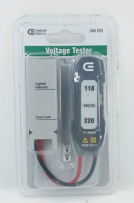 BRAND NEW SEALED Commercial Electric 110-220-volt ac/dc voltage tester