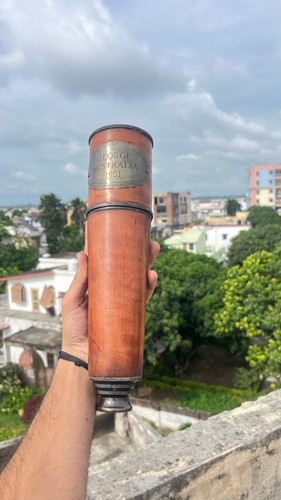 Spyglass Telescope 1.Metar Handmade Collectibles Leather & Brass Georage - Picture 6 of 6
