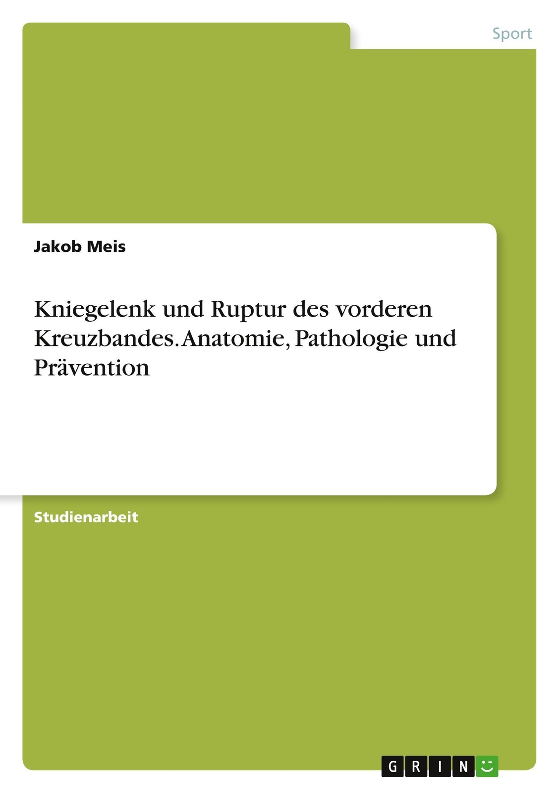 Thumbnail - Kniegelenk Und Ruptur Des Vorderen Kreuzbandes. Anatomie, Pathologie