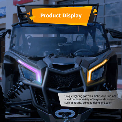 WEISEN RGB Front Signature Light For Can Am Maverick X3/XDS/XRS Turbo 2017-2026