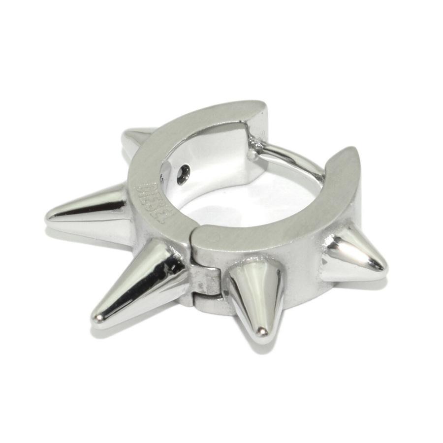 ☆DIESEL☆ stud single earring DX1443040 Diesel Red Lacquer and Stainless Steel Stud Earring