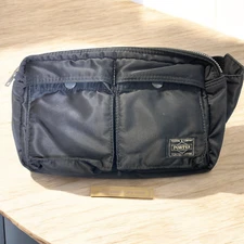 Porter Tanker Yoshida bag Waist Bag Mini Body Black Nylon Excellent