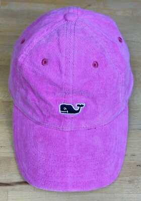 Vineyard Vines Pink Corduroy Whale Leather Strapback  display picture 1