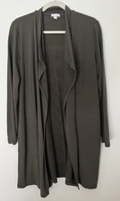 PureJill J. Jill green brown open Office cardigan luxe tencel Duster sz M casual