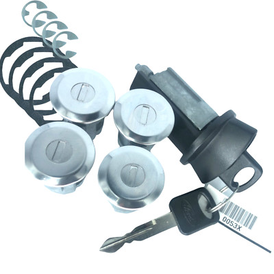 Ignition & Four Door Lock Cylinder Tumbler Barrel 4 Keys Fits