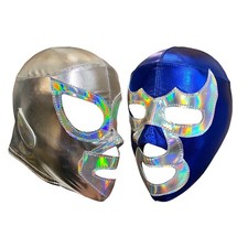 2 pack Youth Santo  BLUE DEMON Lucha Libre Wrestling Mask Combo JR Party Pack