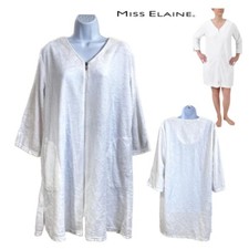 NWD Miss Elaine M Floral-Embossed Short Zipper Robe 832000 75