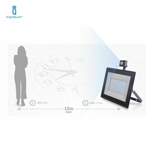 FARO LED 100W FARETTO CON SENSORE CREPUSCOLARE FREDDO ESTERNO - Foto 4 di 4