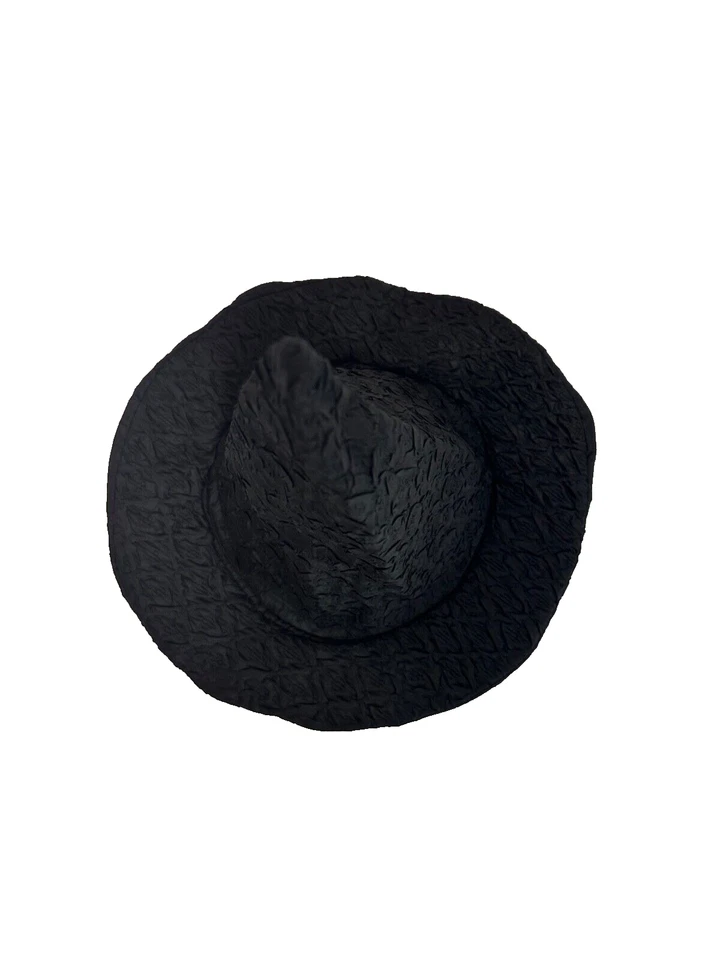 Sombrero de bruja negro pequeño usado 8" redondo Foto 4 de 4