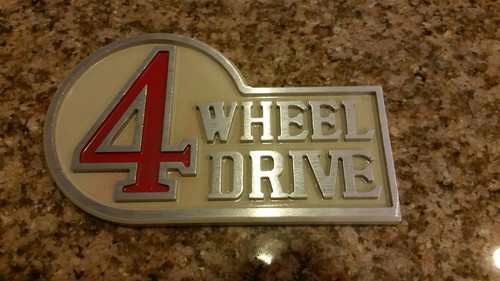 Aluminum Retro Toyota 4 Wheel Drive Badge (Black) - Picture 7 of 8