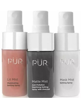 New Holiday Ornament PUR x CARE Facial Mist Set LIT MATTE & MASK Trio MSRP $22