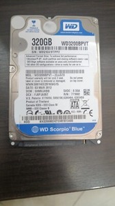 Festplatte Western Digital 320GB SATA 2.5 " WD3200BPVT Gebraucht, IN Top Zustand
