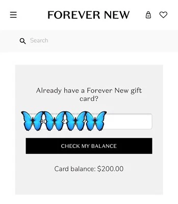 forever new gift card balance