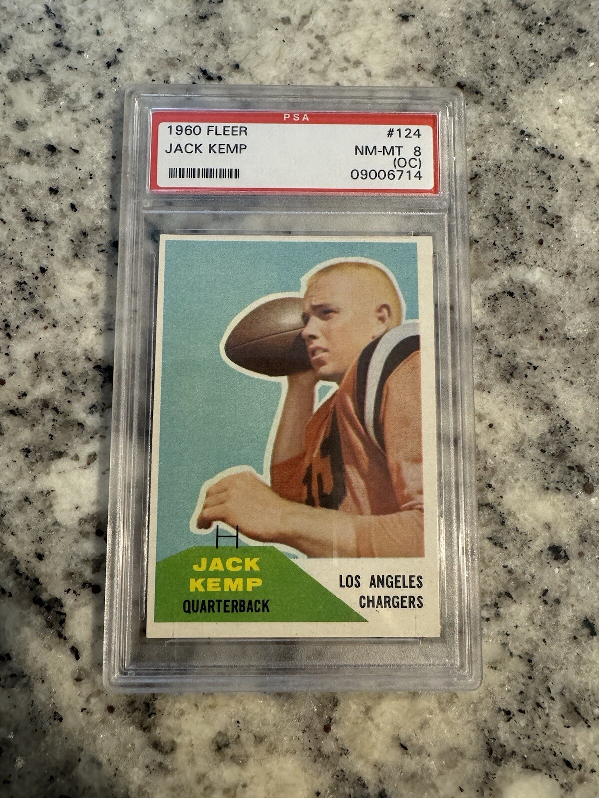 PSA 8 1960 FLEER JACK KEMP #124 RC ROOKIE