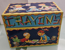 vintage j chein & co crayon CRAYONS TIN BOX made in usa