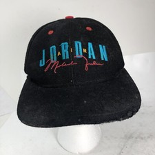 Vintage Nike Air Jordan Michael Jordan Snapback Cap Wool 90s Signature Blue Red