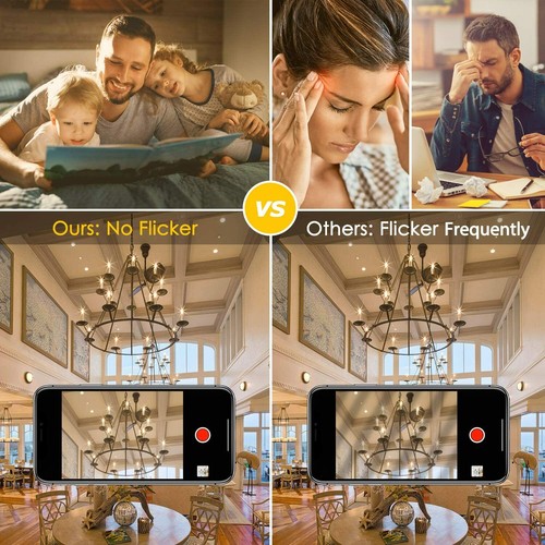 6X 3000K E12 110V 4W LED Candle Bulb Retro Edison Lamp Filament Chandelier Light - Picture 9 of 9