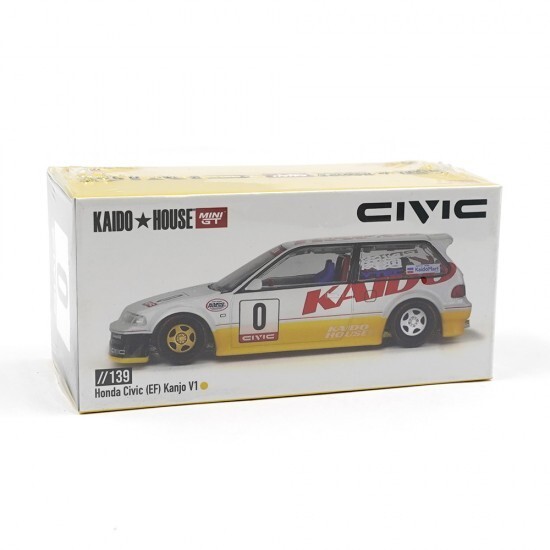 MINI GT X KAIDO HOUSE HONDA CIVIC EF KANJO V1 1/64 DIECAST WHITE