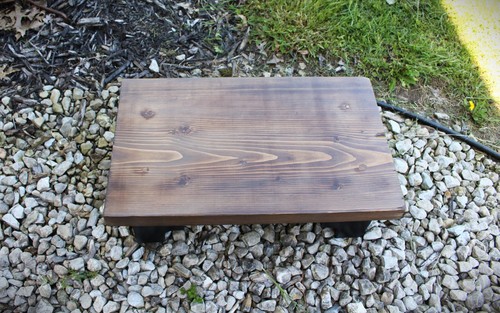 Wood Step Stool,Riser,Modern Farmhouse,Handmade,Cottage,Walnut Stain,Black - Picture 2 of 6