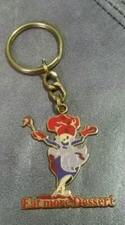 Red Hat Society EAT MORE DESSERT Keychain Key Chain Ring 2004 RHS 
