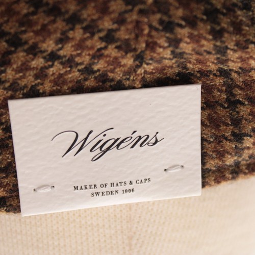Wigens NWT Ivy Newsboy Cap / Hat Size 59, 7 & 3/8ths Brown Houndstooth 100% Wool - Picture 4 of 14