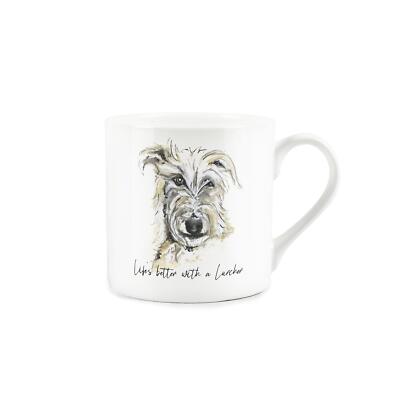 Lurcher Mug Bone China Tea/Coffee Cup Gift for Dog Lovers UK - Main Image