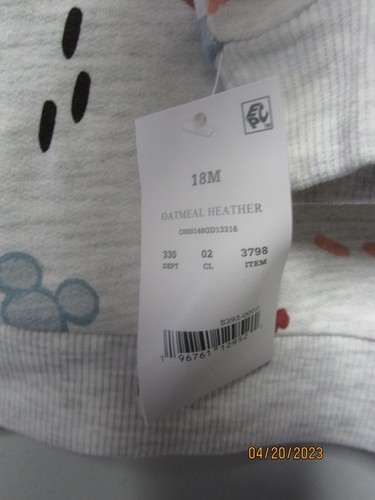 Disney Minnie Mouse Toddle Girls Printed Pullover Sweatshirt Size 18M - Picture 2 of 3