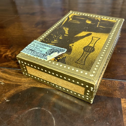 VINTAGE LUIS MARTINEZ DOMINICAN REPUBLIC HAND MADE CIGARS EMPTY WOOD CIGAR BOX - Bild 8 von 9
