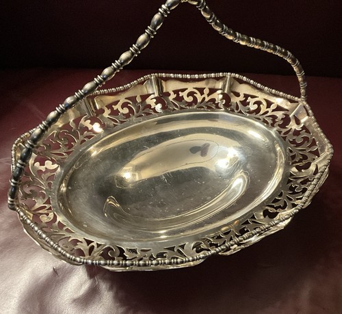 Antique Silverplate F.B Rogers Pedestal BRIDES BASKET 8.5”W 7.5” STUNNING! - Picture 4 of 18