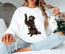 Cute Newfoundland Womens Sweatshirt Waving Paw Dog Lover Animal Lover Gift