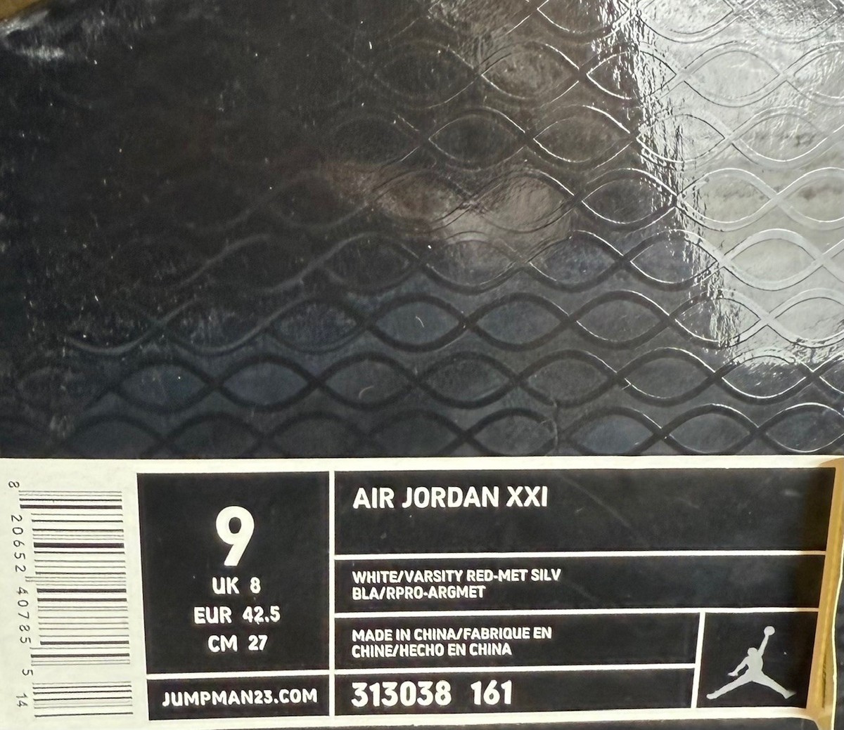 New Nike Air Jordan 21 XXI OG All White Varsity Red (2006) size 9