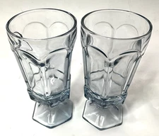 Set Of 2 Fostoria Virginia Light Blue Iced Tea 6 7/8" Glasses Vintage