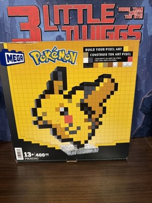 Mattel Mega HTH74 Pokémon PIKACHU Pixel Art Kit   400-Pieces